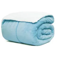 undefined - Edredón Sherpa 1.5 Plazas Celeste