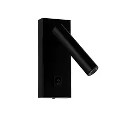 LIGHTECH - Aplique de Pared Exterior con Switch Luz Cálida On/Off 2W Negro