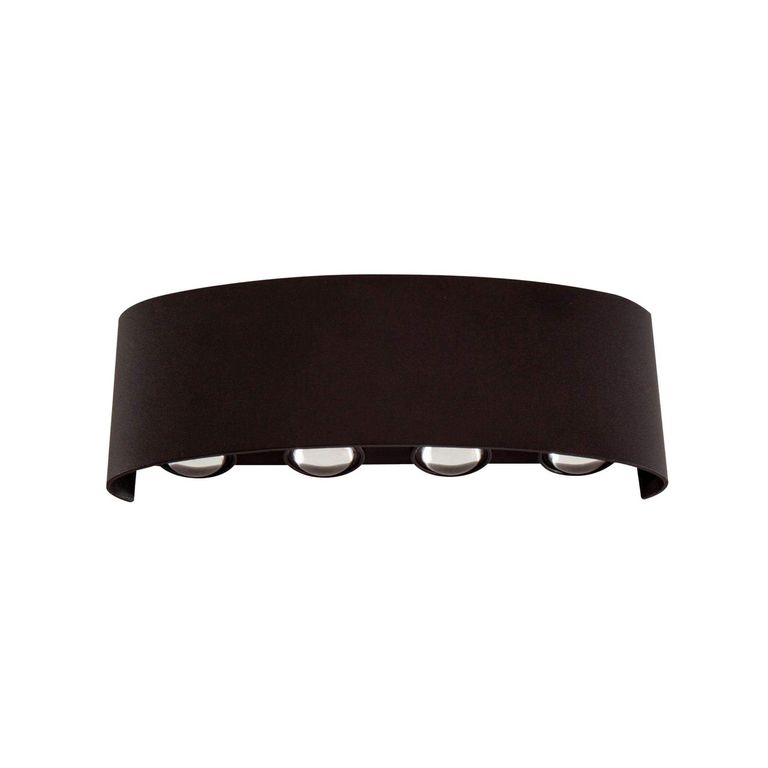 Braquete de Pared Exterior Dual Ovalado 8W Luz Cálida