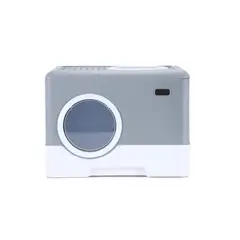 COOL CAT - Arenero Gris con Puerta para Gatos