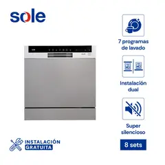 SOLE - Lavaplatos Silver 8 Sets