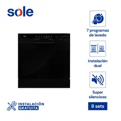 SOLE - Lavaplatos Black 8 Sets