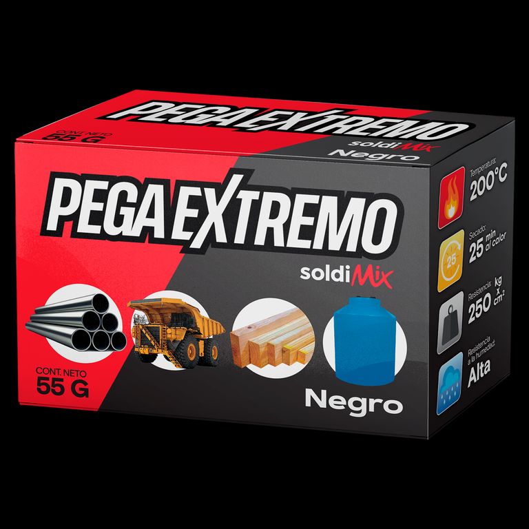 Pegamento Epoxico Pega Extremo Negro 55G