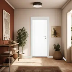 PAMA - Combo Puerta Interior HDF Lisa Blanco RT Selva 40x750x2070 mm. Marco Incluido 32x59x2123 mm.