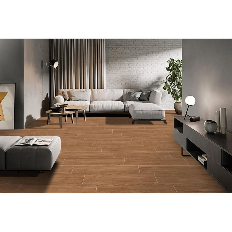 Gres Porcelanico Marrón Maderado 15x90cm 1.35m2 Kenya