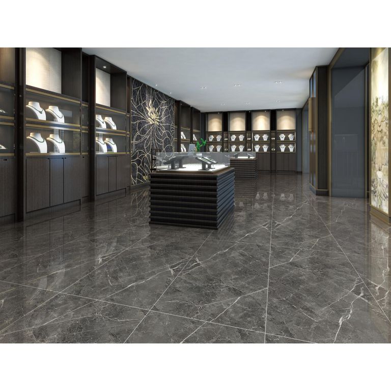 Gres Porcelanico Negro Marmol 60x120cm 1.44m2 Hades