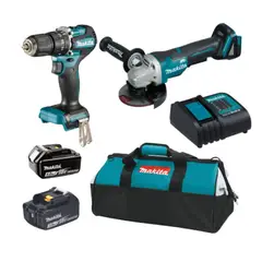 MAKITA - Kit Taladro Amoladora Con Batería