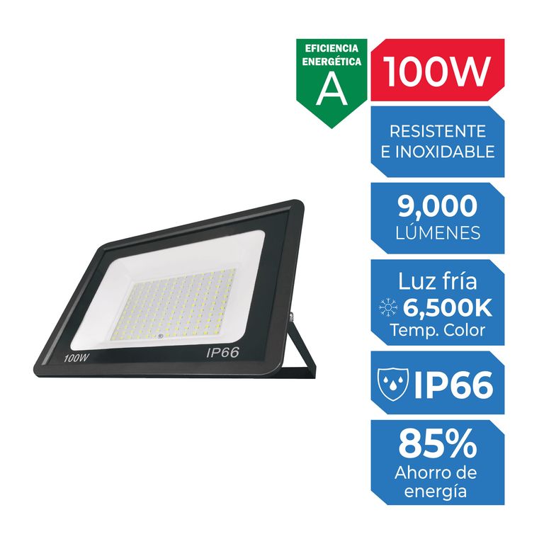 Reflector Slim Negro 100W