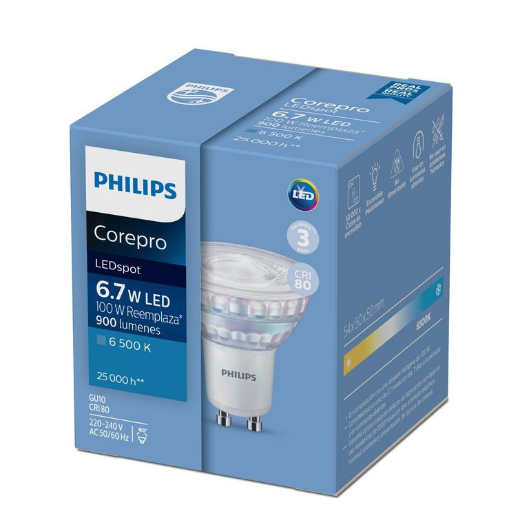 Foco Dicroico LED GU10 6.7W Luz Fría