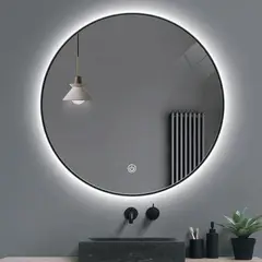 AMERICAN FURNITURE - Espejo LED de Baño París Blanco/Negro
