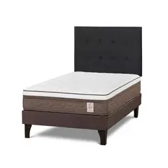 ROSEN - Cama Europea New Style 6 1.5 Plazas West Grafito
