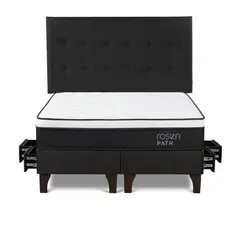 ROSEN - Cama Cajon Path Grafito King West Grafito