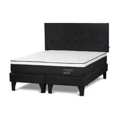 ROSEN - Cama Europea Path Grafito Queen + Cabecera West