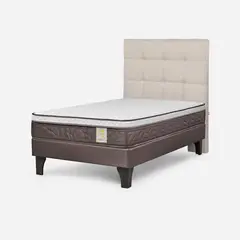 ROSEN - Cama Europea New Style 4 Plus 1.5 Plazas Issey Niebla