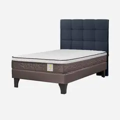 ROSEN - Cama Europea New Style 4 Plus 2 Plazas Issey Azul