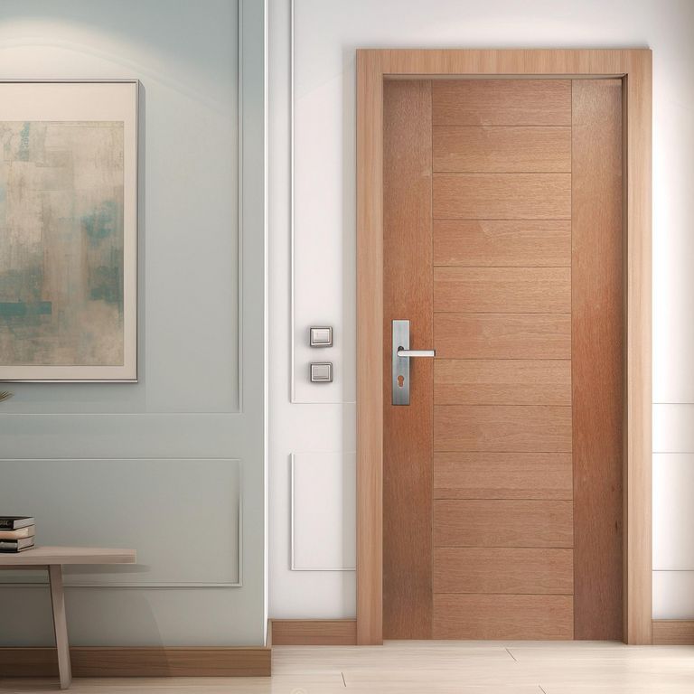 Puerta Interior Enchapada Madera Pino Zadar Maraclara