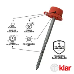 KLAR - Kit de Fijación para Madera Rojo