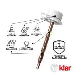 KLAR - Kit de Fijación para Metal Blanco