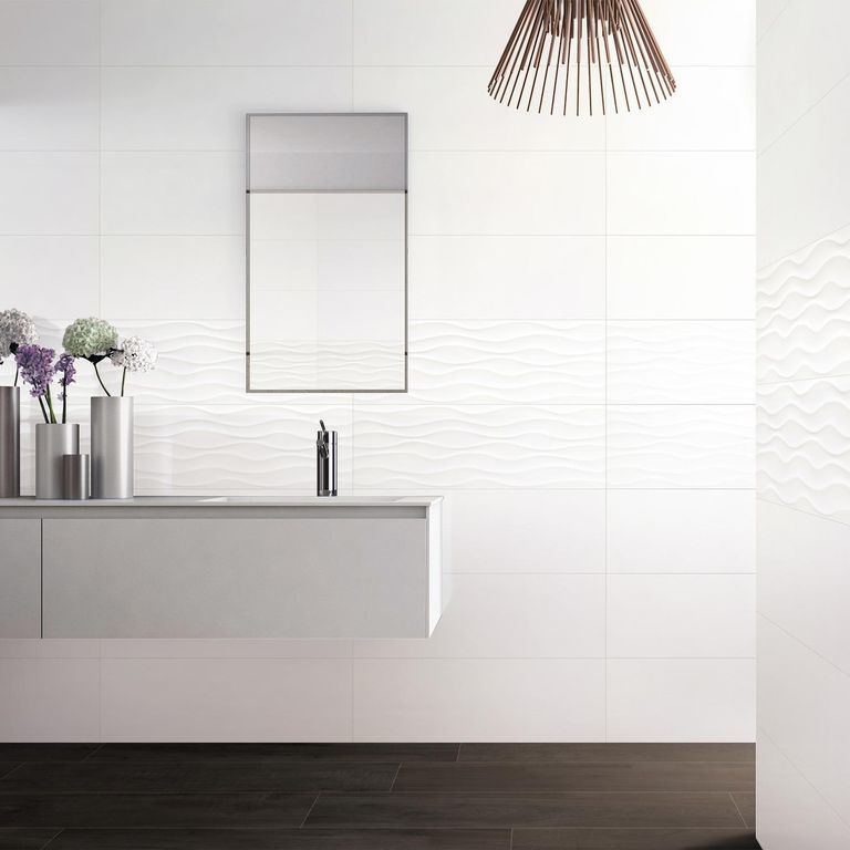 Cerámica Blanco Decorado 30x90cm 1.08 m2 Plain