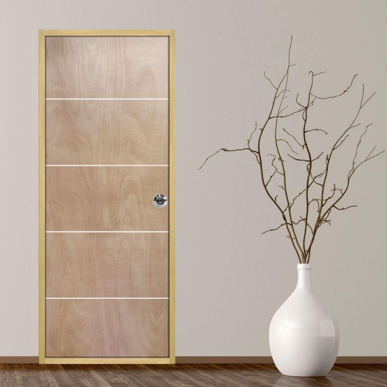 Puerta Interior HDF Valeria Dual RUT Marrón Oscuro