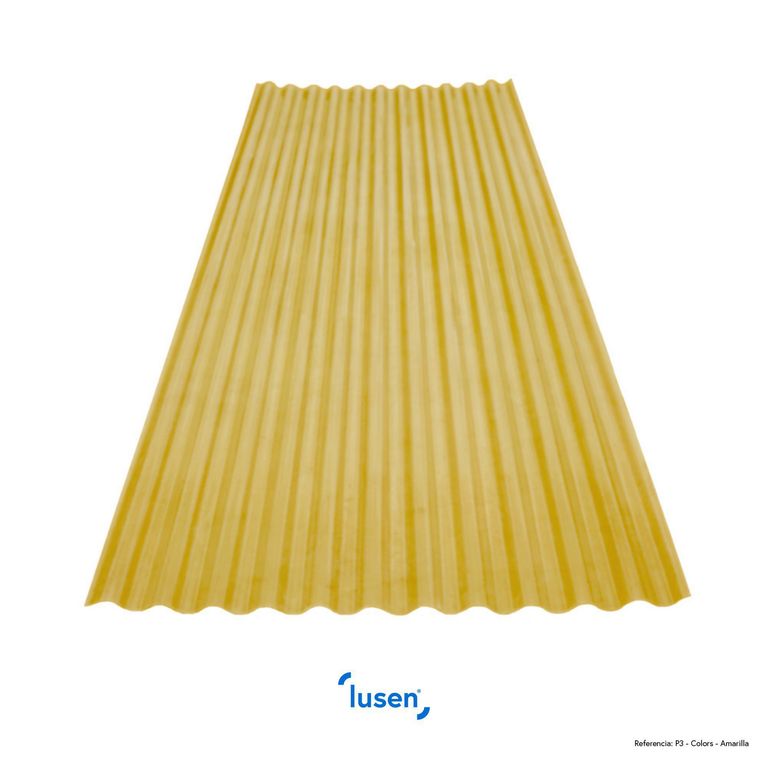 Fibra de vidrio Traslucidas Amarillo 80 x 305 x 1.00 Horn & Lusen
