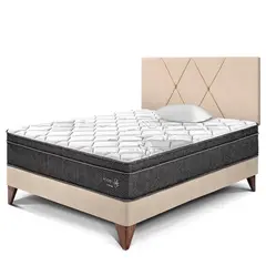 PARAISO - Dormitorio Europeo Paraíso Pocket Star 1.5 Plazas + Almohada + Protector