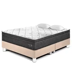 PARAISO - Cama Pocket Star King + 2 Almohadas + Protector