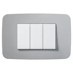 ABB - Interruptor Triple 1M+1M+1M Plata Origen