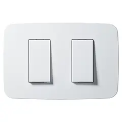 ABB - Interruptor Doble 1M+1M Blanco Origen