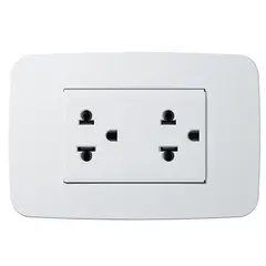 ABB - Tomacorriente Duplex 3M Euroamericano C/Tierra Blanco Origen