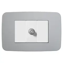 ABB - Toma Simple 1M Tv Coaxial Plata Origen