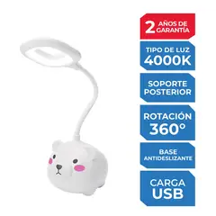undefined - Lámpara de Escritorio Oso Blanco