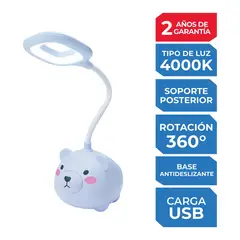 undefined - Lámpara de Escritorio Oso Celeste