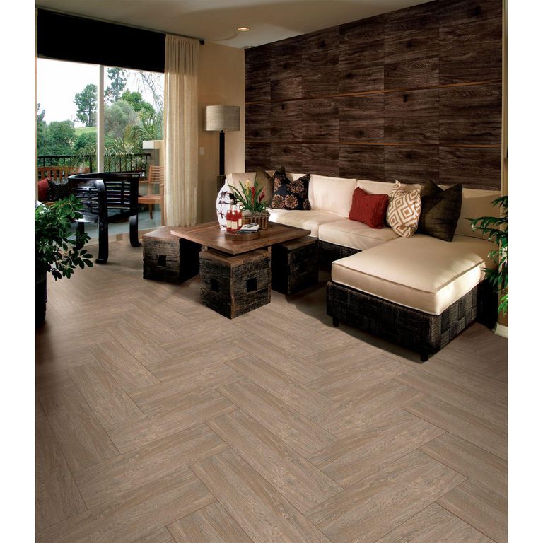 Cerámica Marrón Maderado 20X61cm 1.86m2 Premium Nut