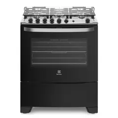 ELECTROLUX - Cocina a Gas 5 Hornillas Triple Llama Negro