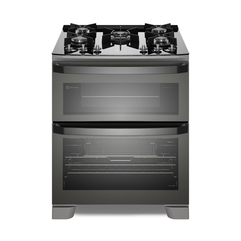 Cocina a Gas 5 Hornillas Triple Llama Gris