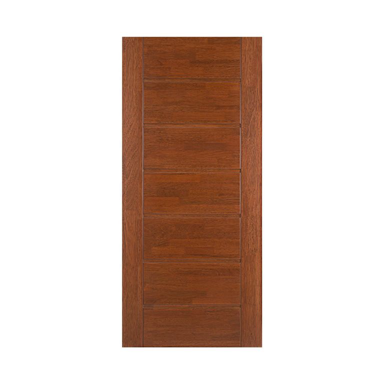 Puerta de madera Principal Tornillo Mach. Nat. Bisel Granada 45X850X2070