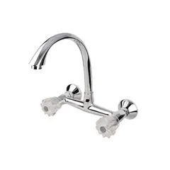 GRICOL - Mezclador Pared Lavaplatos 8" Cuerpo en Bronce Kristhal
