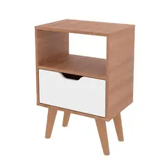 undefined - Velador con Puerta Essen Almendra/Blanco