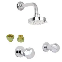GRICOL - Mezclador Ducha 8" en Bronce con Union Universal Platino