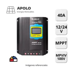 APOLLO - Controlador Ldsolar Apolo Mppt 2 C/Usb 12V /24V 40Ah ? 100V