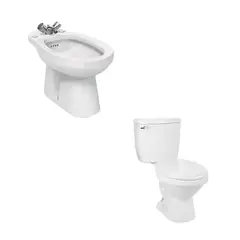 TREBOL - Bidet Sevilla Blanco + Inodoro Mediterráneo BL