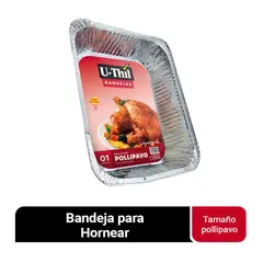 U THIL - Bandeja Rectangular para Hornear Pollipavo
