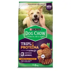 DOG CHOW - Adulto Triple Proteína 8Kg