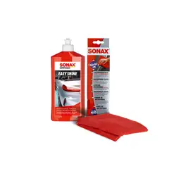 SONAX - Kit Cera Easy Shine 500 ML y Microfibra Ext x 1und