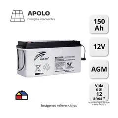 APOLLO - Batería Ritar 12V 150Ah Apolo