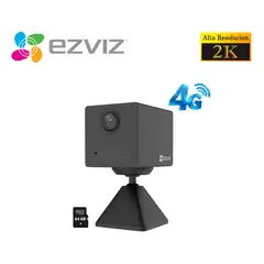 Ezviz - Cámara CB2 4G 2K Smart Bateria Inalámbrica Interior + SD 64GB