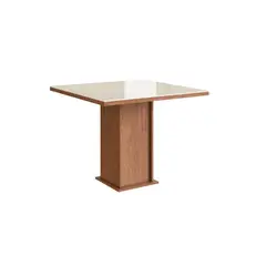 undefined - Mesa de Comedor Cuadrada 4 Sillas Canela