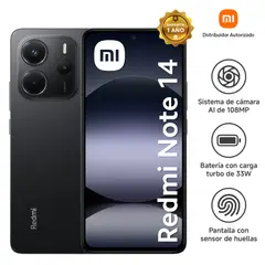 XIAOMI - Celular Redmi Note 14 Midnight Black 8GB 256GB