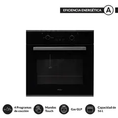 FDV - Horno Empotrable Black 56 L A Gas Glp (Balón De Gas)